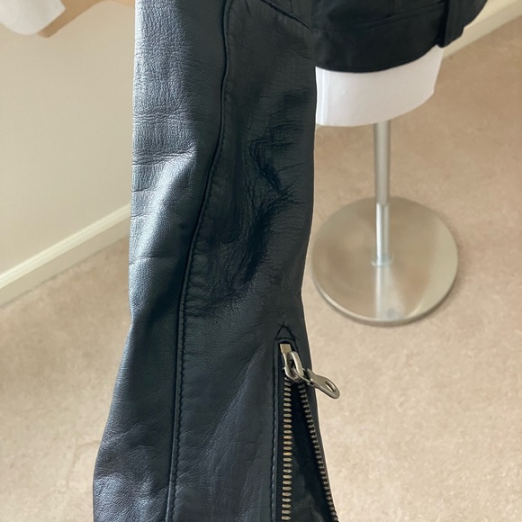Gently Used Classic Leather Moto Jacket. - Picture 9 of 12